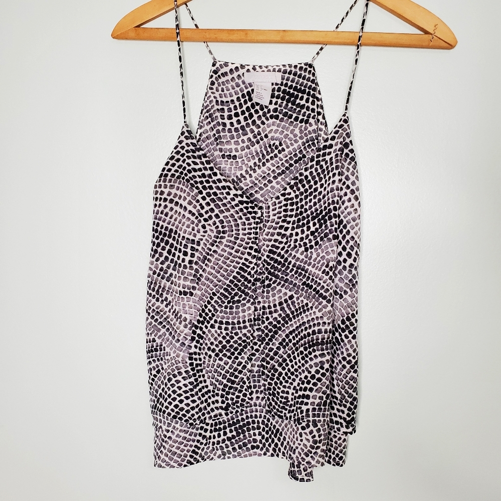H&M Conscious Collection Layered Tiered Sphaghetti Strap Black & White Top 4